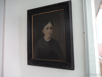 Starožitný obraz-portrét-1890 - 2