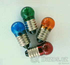 Žárovky barevné/čiré E10; E14; Ba7s; Ba9s; B15d; SV8,5; T6,8 - 2
