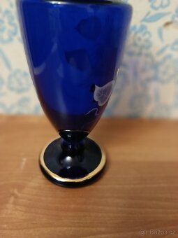 Modrá skleněná váza - 2