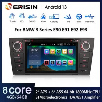 Radio BMW E90 Android Apple CarPlay - 2
