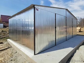 Plechová garáž 6x6m - 2