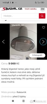 Digestoř nerez - 2