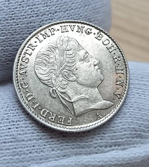 Stříbrný 5 Krejcar 1838 A Ferdinand V.. Top stav - 2