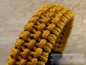 PARACORD náramek (19 cm) gold - black - 2