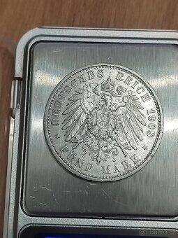 5 marek 1908 stříbro. Wilhelm II. - 2
