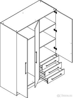 Šatní skříň 145cm - 2