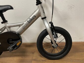 Dětské kolo Growbikes 12” stříbrné - 2