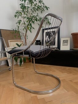 Gastone Rinaldi vintage chair, židle chrom - 2