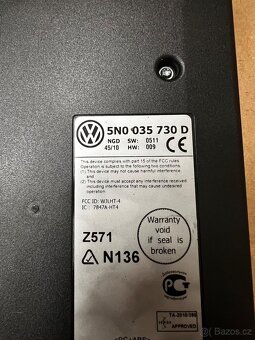 Řídicí jednotka Bluetooth 5N0035730D - 2