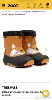 Trespass Dětská zimní obuv Unisex vel. 25 - 2