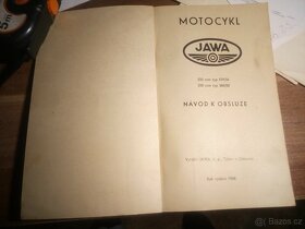 Jawa 250 typ 559/04, 350 typ 360/00 návod k obsluze 1968 - 2