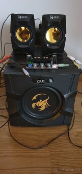 Repro Genius 2.1 3000 + Zesilovač 2.1 2x50W+100W - 2