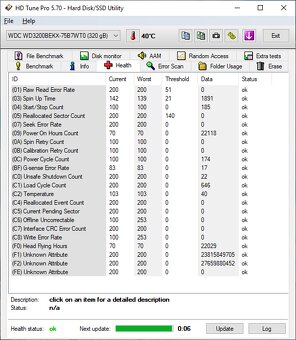 HDD WD Black 320 GB 7200 ot. 2,5 " - 2