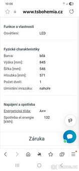 Lednice s mrazakem A++ - 2