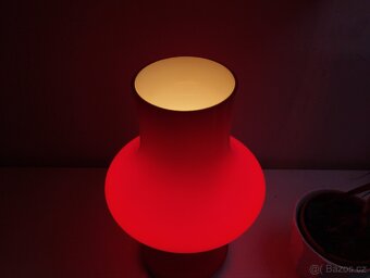 Retro skleněná červená lampa - 2