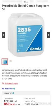 Prostředek čisticí Cemix Fungicem 5 l - 2