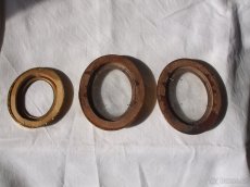 oválné rámečky dřevo 3 kusy sklo - 2