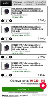 Přídavné budíky - PROSPORT Performance - 2