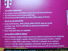 3× SIM T-Mobile s kreditem 200Kč+bonusy20% - 2