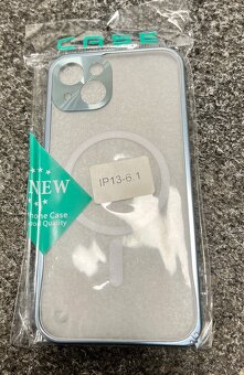 Kovový magnetický Magsafe kryt na Apple iPhone 13, modrý - 2
