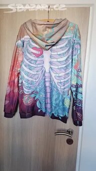 Mikina dámská na zip s kapucí vel.XL - 2