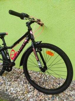 Značkové dětské kolo MAXBIKE 24" (černá/růžová) - 2