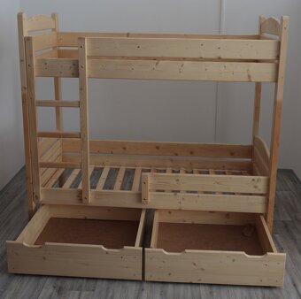Dřevěná pevná patrová postel Petr - 2