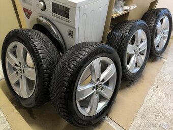 ALU kola Touran Golf 5x112 r16 Originál, zimni pneu - 2