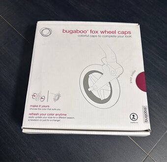 Nové Bugaboo Fox 1,2,3 kryty kol Dark Red - 2