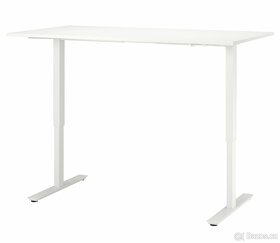 [REZERVOVÁNO] Polohovací stůl IKEA TROTTEN 160x80 bílý - 2