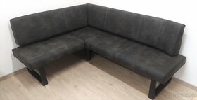 Nová jídelní rohová lavice antracit 150x200 cm - 2