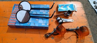 motocyklová zrcátka - držáky předního světla - blinkry - 2