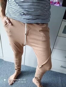 Harémky - nasrávačky - baggy sv. hnědé - 2