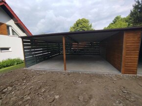 Plechová garáž 4m x 6m + 6m kůlna - 2