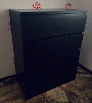 Komoda Ikea černohnědá se 4 zásuvkami 80x100 - 2