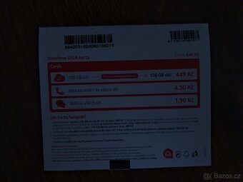 100GB Vodafone Simkarta s kreditem - 2