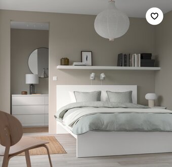 Prodám POSTEL IKEA MALM 160x200 cm + 2x rošt LÖNSET ve skvěl - 2