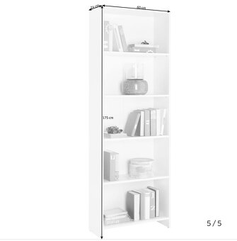 Bílá knihovna/regál - 2