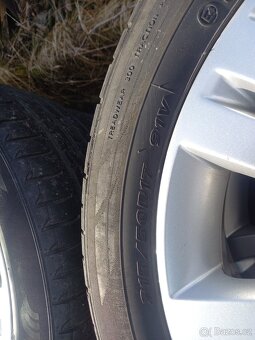 4x alu disky Opel 5x110 R17, letní pneu 215/50R17 - 2