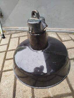 Stara tovární smaltovaná lampa - 2