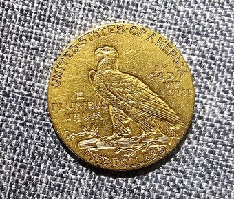 Zlatá mince amerických 5 dolarů 1911 - 2