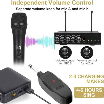 🎤 Bezdrátové karaoke mikrofony ALPOWL – rozbalené - 2