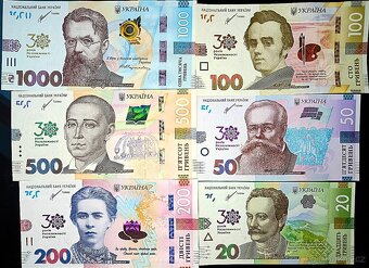 Sada pamětních bankovek Ukrajiny 20 - 1000 Hřiven - 2