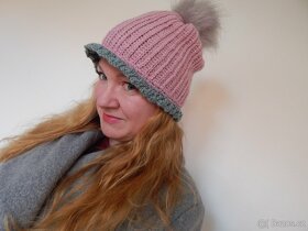 Dámská háčkovaná čepice č. 1 a 2+ 2 čepice PÁNSKÉ - 2