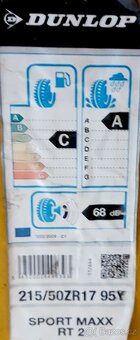 Prodám PNEU DUNLOP R17-215/50 - 2
