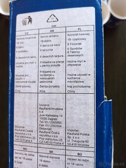 Porcelánová kávová sada - 6 ks šálků a 6 ks podšálků - 2