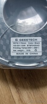PETG filament Geeetech - černý, 1KG - 2