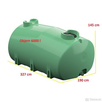 Převozní nádrž na vodu a a kapalná hnojiva 6000 l - 2