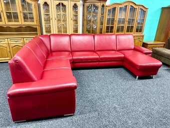 Sedací souprava tvaru U - kožená - SLEVA - 2