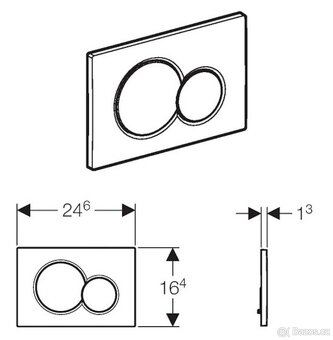 2x Ovládací tlačítko Geberit Sigma01 plast bílá - 2